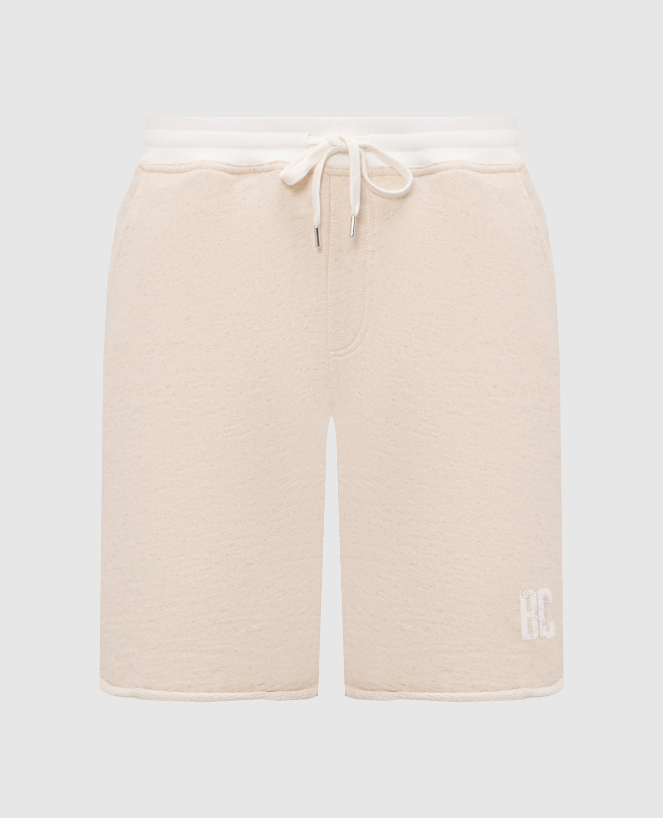 

Beige shorts with monogram logo Brunello Cucinelli
