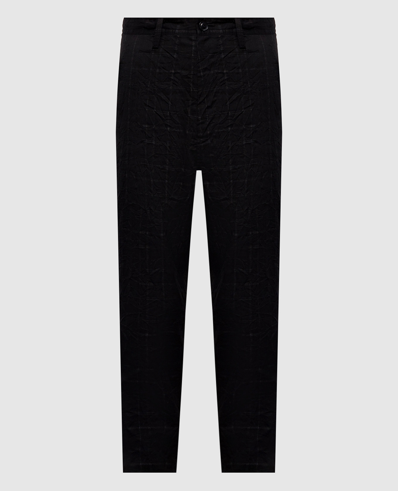 

Black checked linen pants Y`S Yamamoto