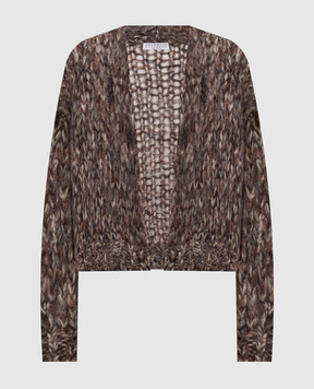 Brunello Cucinelli Brown cardigan with wool MLC350716P