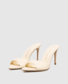 Babe Pay Pls Beige leather mules 205804KO