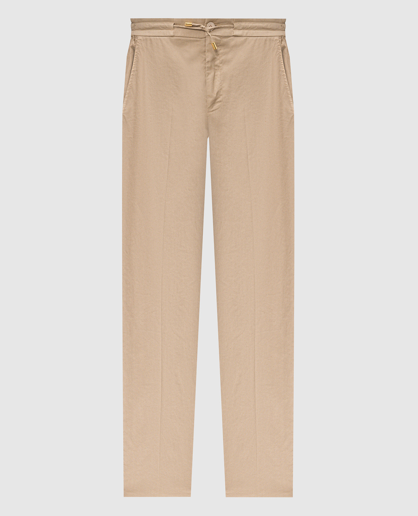 Beige linen pants
