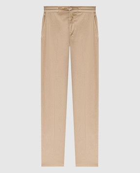 Stefano Ricci Beige linen pants M1T610005BLCTL1U