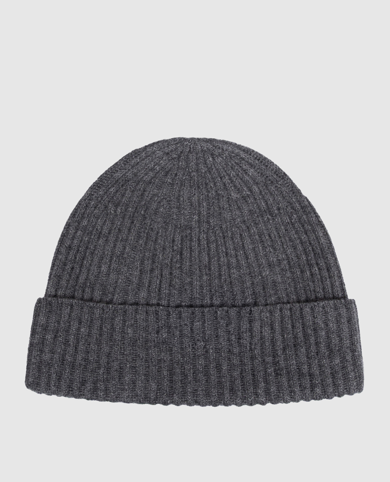 Dark gray cashmere hat