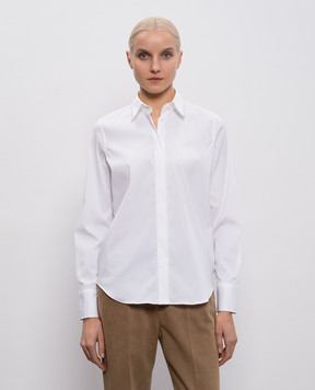 Brunello Cucinelli White shirt with a monil chain M0091MA606