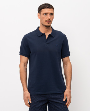 Vilebrequin Palatin blue polo shirt with embroidered emblem PLTH2N00