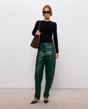 Twinset Green pants with monogram 262AT2160