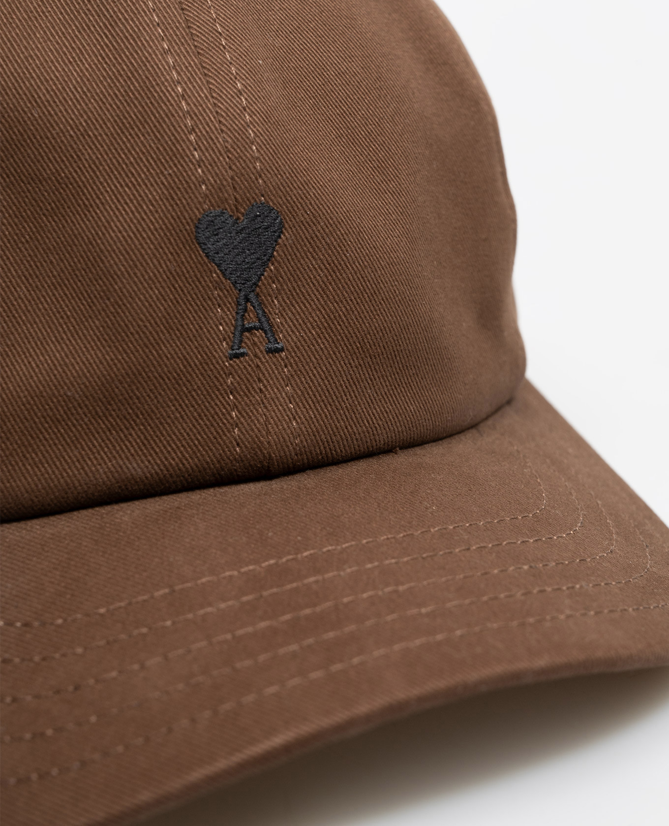 Brown cap with embroidered emblem Ami Paris 4
