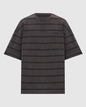 Juun.j Gray striped T-shirt JC6742P203