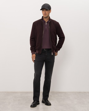 Stefano Ricci Burgundy cashmere jacket MZJ6300161C0001T