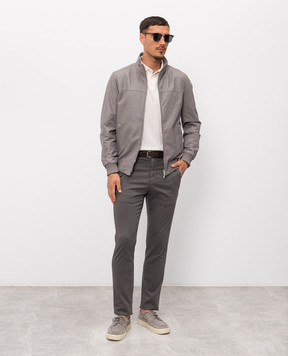 Marco Pescarolo MANU grey silk trousers MANU5309