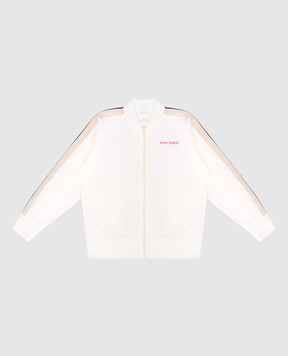 Palm Angels Children's white sports jacket with logo print PGBD002S26FAB001