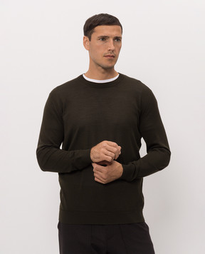 Brett Johnson Green wool jumper FW26K22LPWIVNO