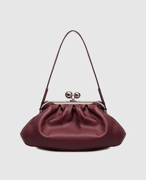 Max Mara Weekend Burgundy leather bag Pasticcino CUBICO