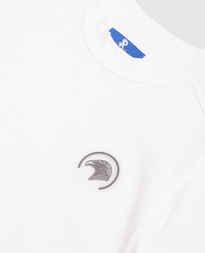 Stefano Ricci Children's white T-shirt with logo patch YNH6101490803