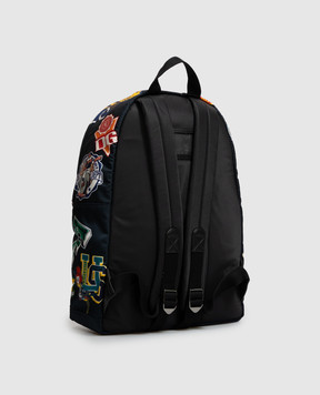 Dolce&Gabbana Children's black backpack with print EM0074A0549
