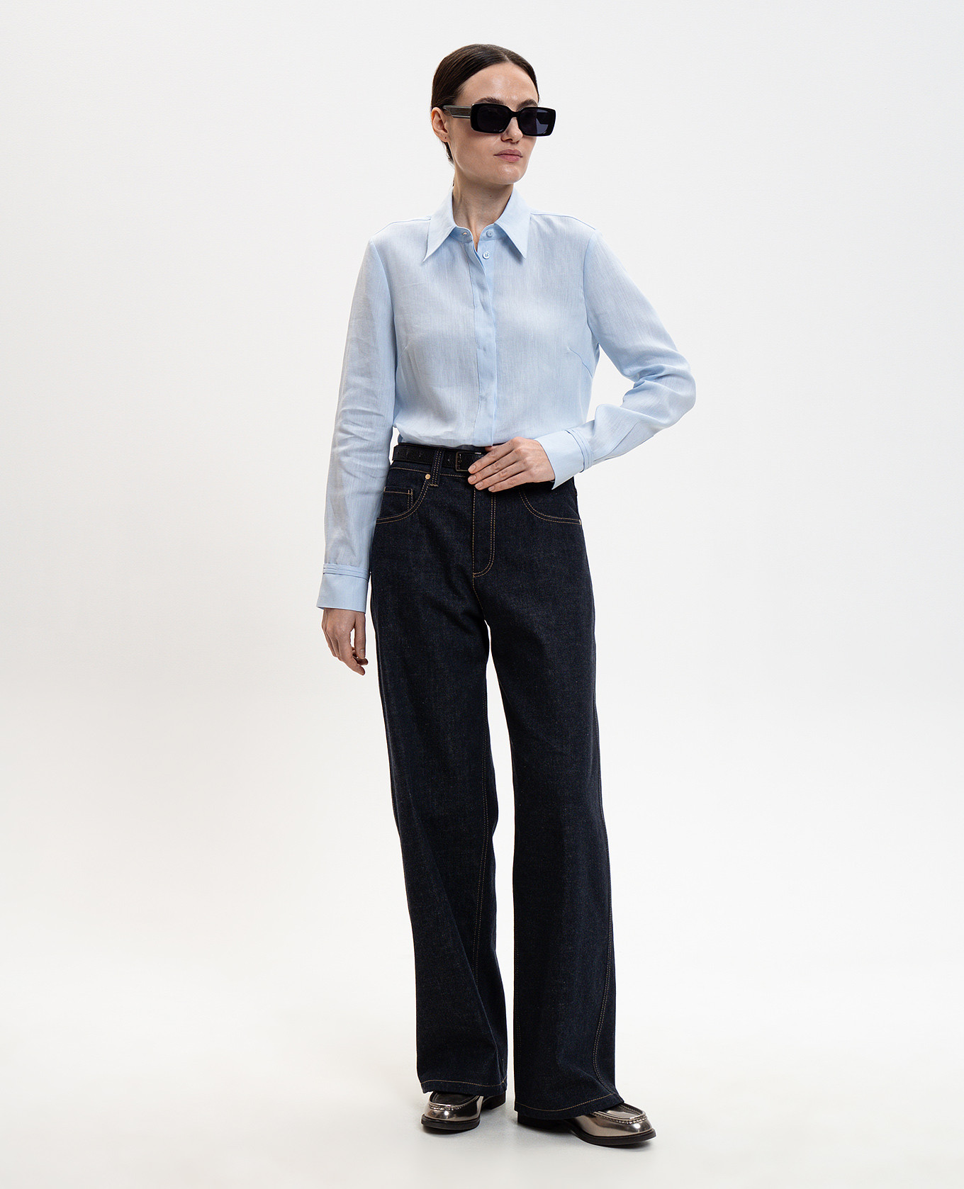 

Cruz blue linen shirt Gabriela Hearst, Light blue