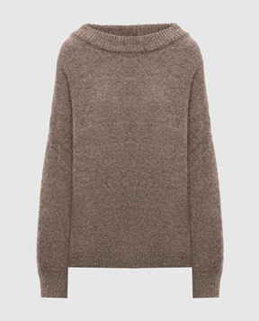 Demiur Brown alpaca and cashmere sweater TIFF301