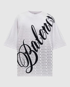 Balenciaga Big B gray printed t-shirt 764235TTVN9
