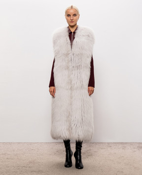 Elpidio Loffredo Grey fox fur vest VOL013AN20