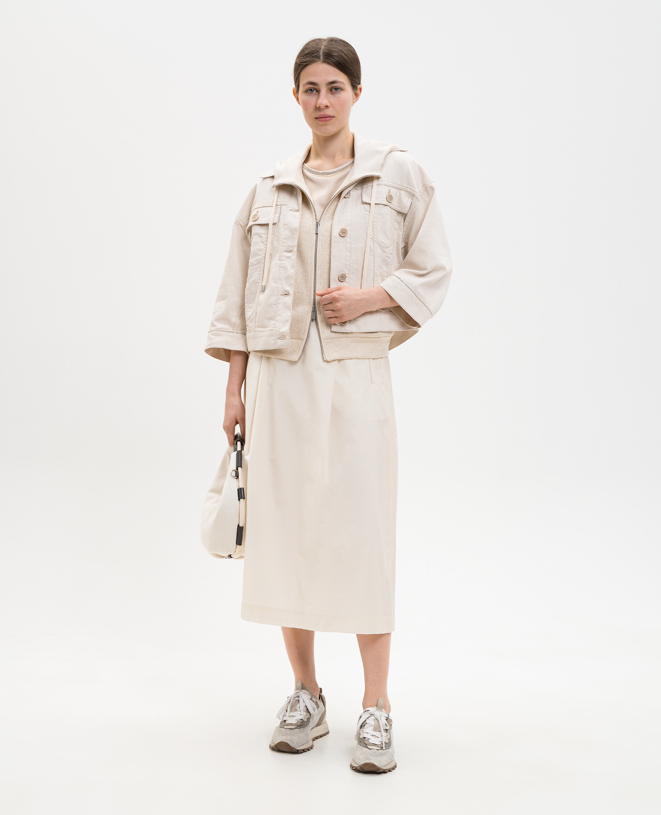 Beige sports jacket with lurex Peserico 2