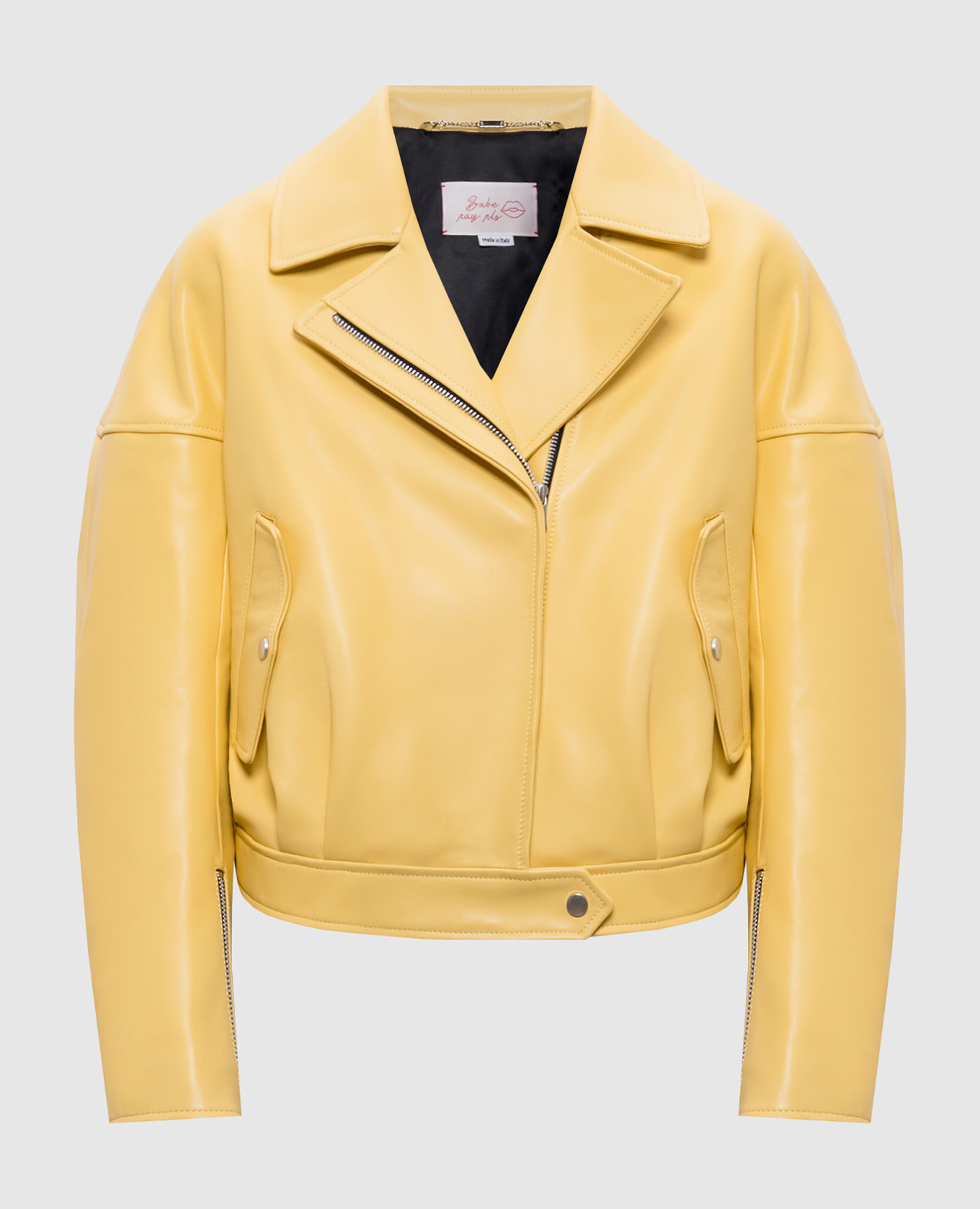 

Yellow leather jacket Babe Pay Pls