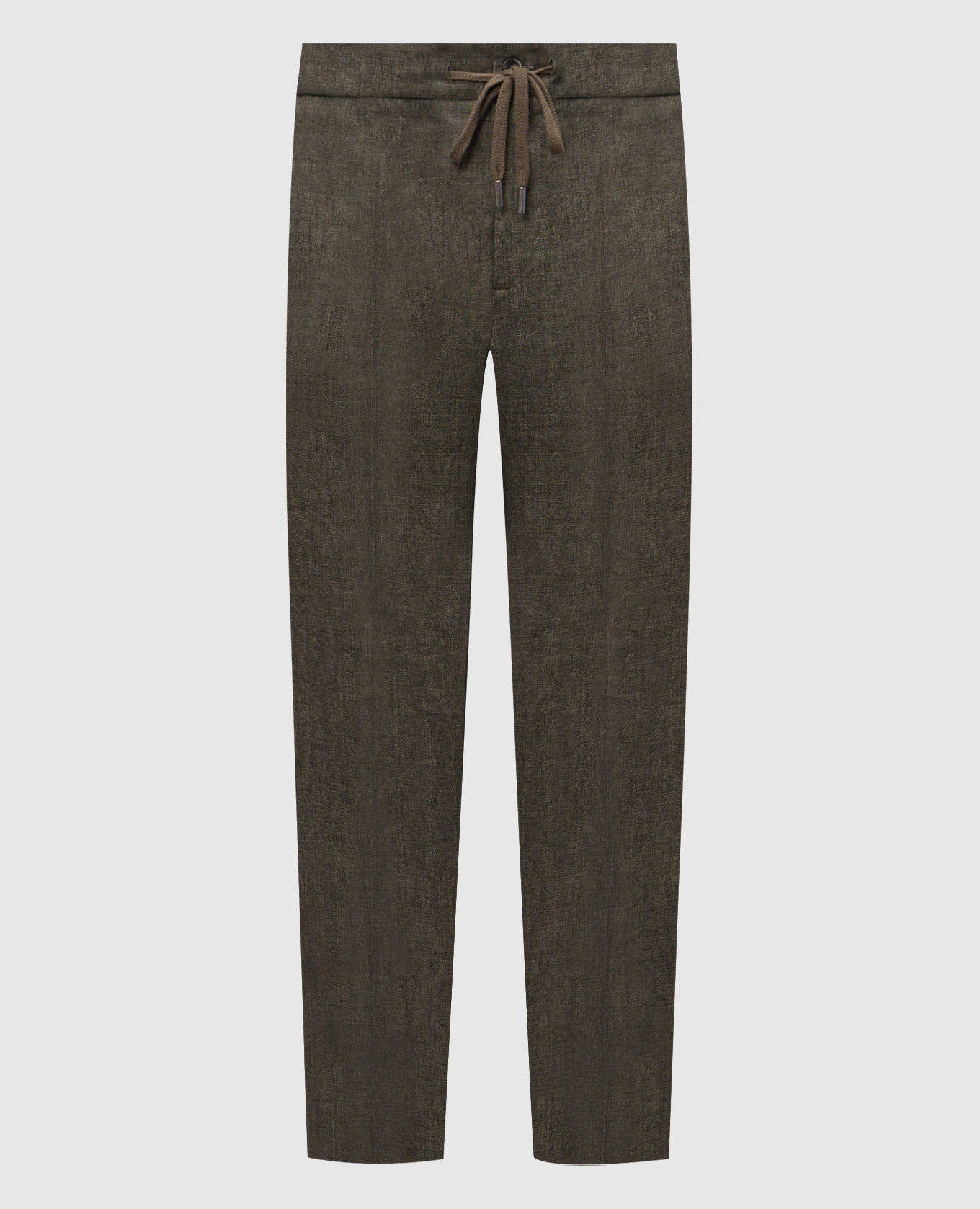 Green linen pants