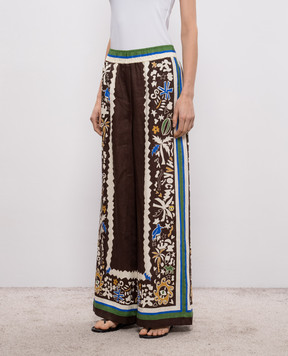 Alemais Maroc brown linen pants 6136P