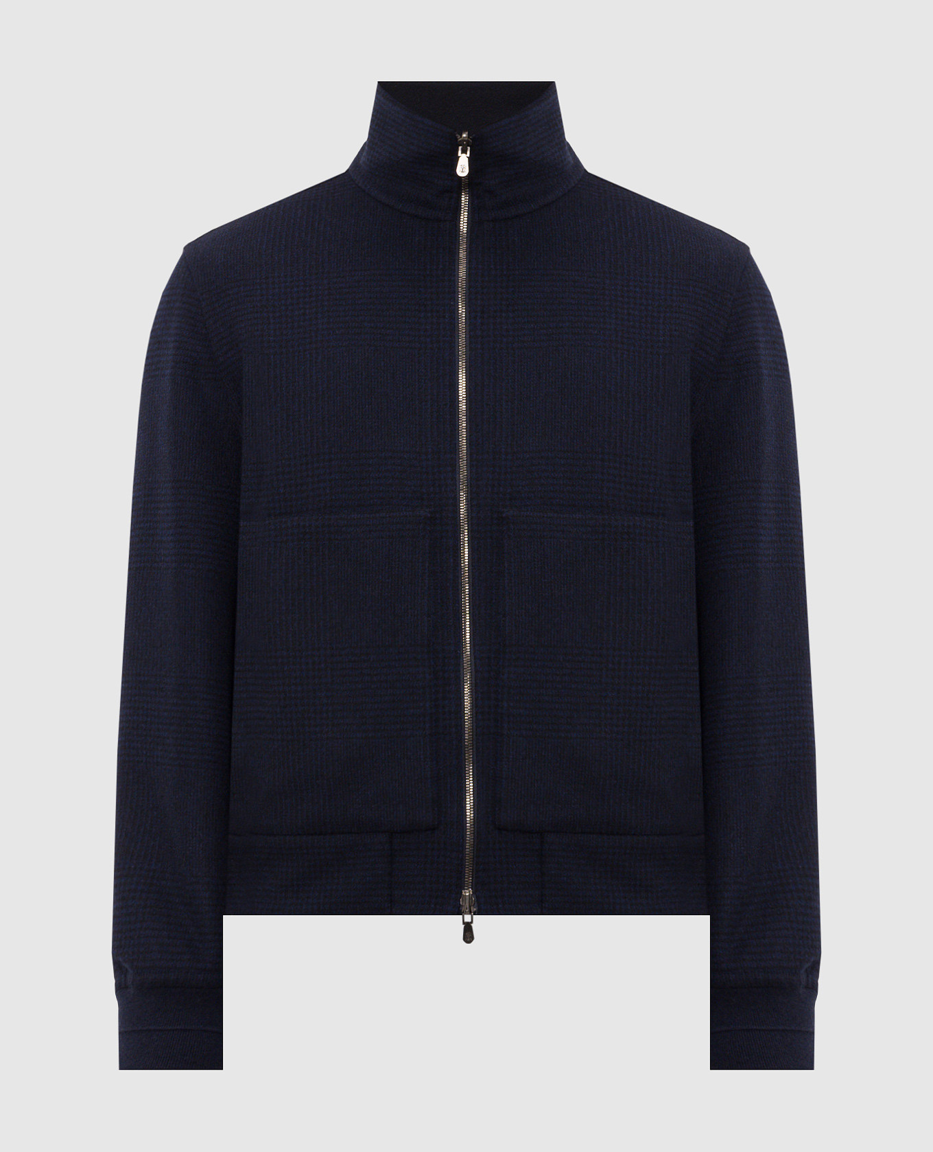 Blue reversible cashmere jacket