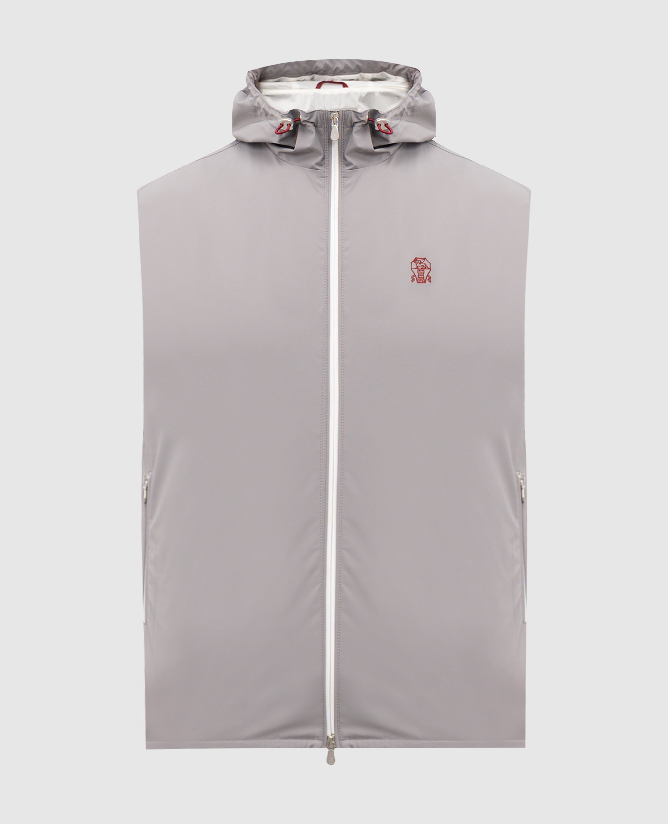 

Gray vest with emblem Brunello Cucinelli, Grey