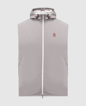 Brunello Cucinelli Gray vest with emblem MM49A7450G