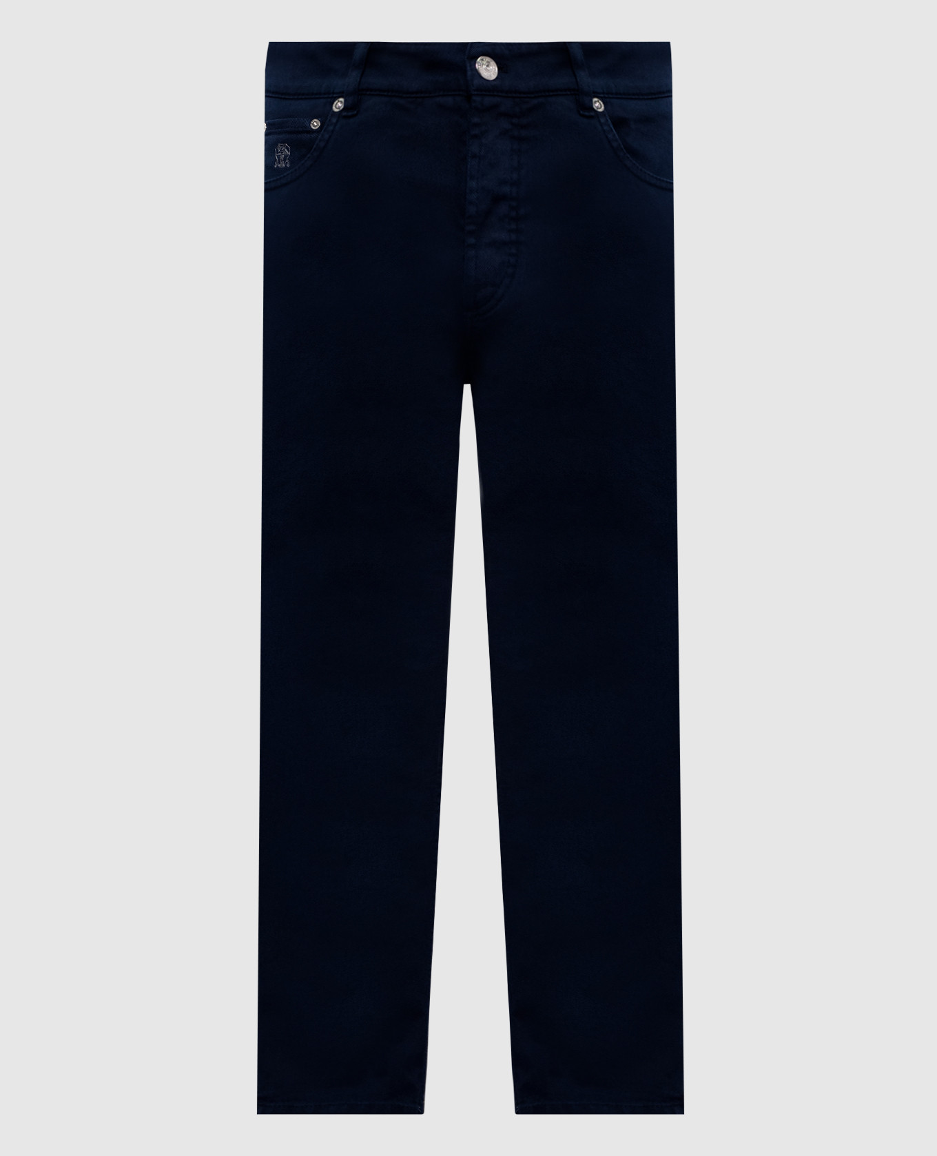 Blue jeans with logo