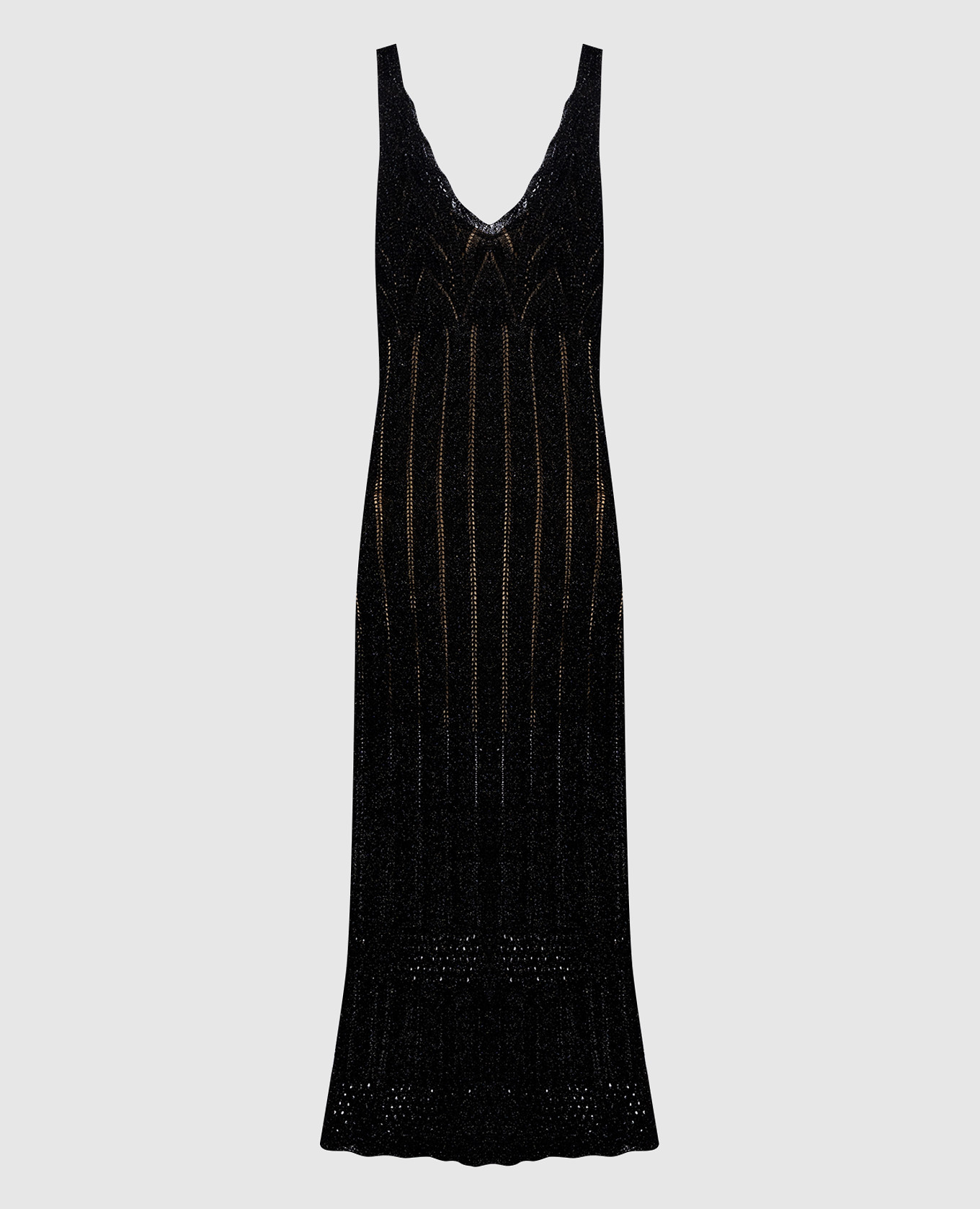 

Black midi dress with lurex Twinset