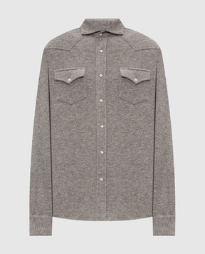 Brunello Cucinelli Gray cashmere shirt MM840KC01