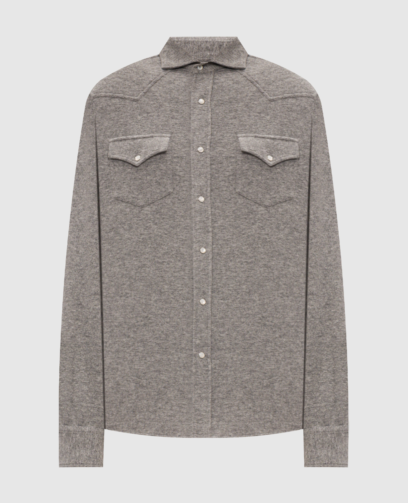 Gray cashmere shirt