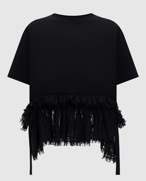 Alexander McQueen Black T-shirt with peplum A000L5QLAEZ