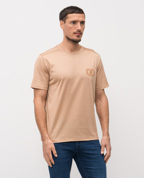 Stefano Ricci Brown T-shirt with logo MNH6104960TE0001