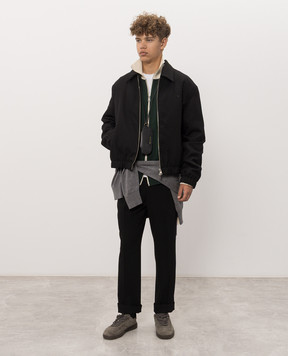 Ami Paris Black wool pants HTR226WV0211