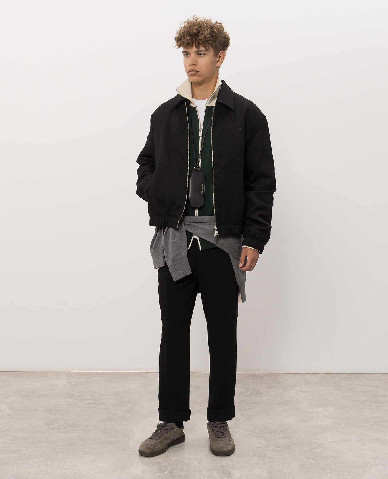 Black wool pants Ami Paris 2