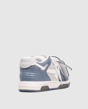 Off-White Out Of Office Blue Patent Leather Sneakers OWIA259F25LEA00A