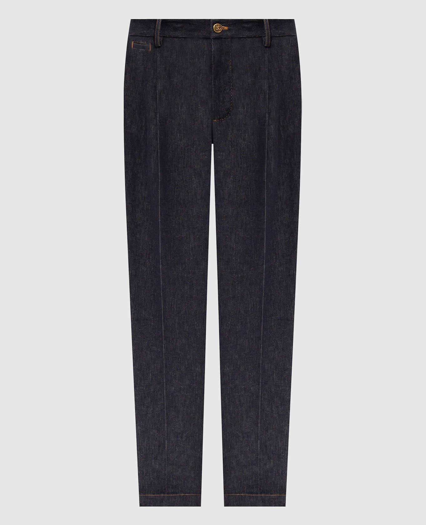 Blaue Jeans mit Logo-Aufnäher