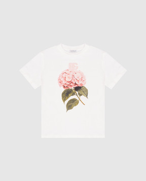Dolce&Gabbana Children's white printed T-shirt L5JTNKG7P1G26