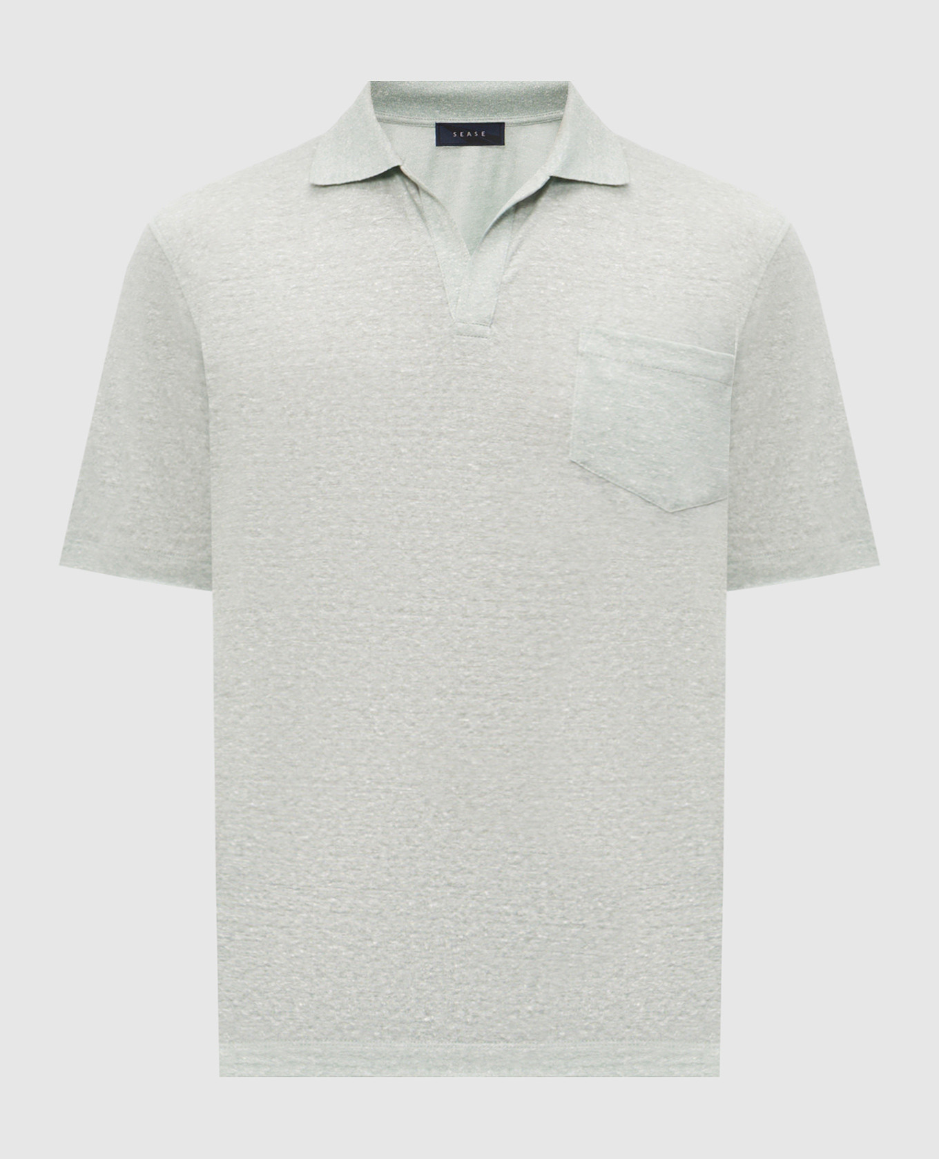 Green polo with linen