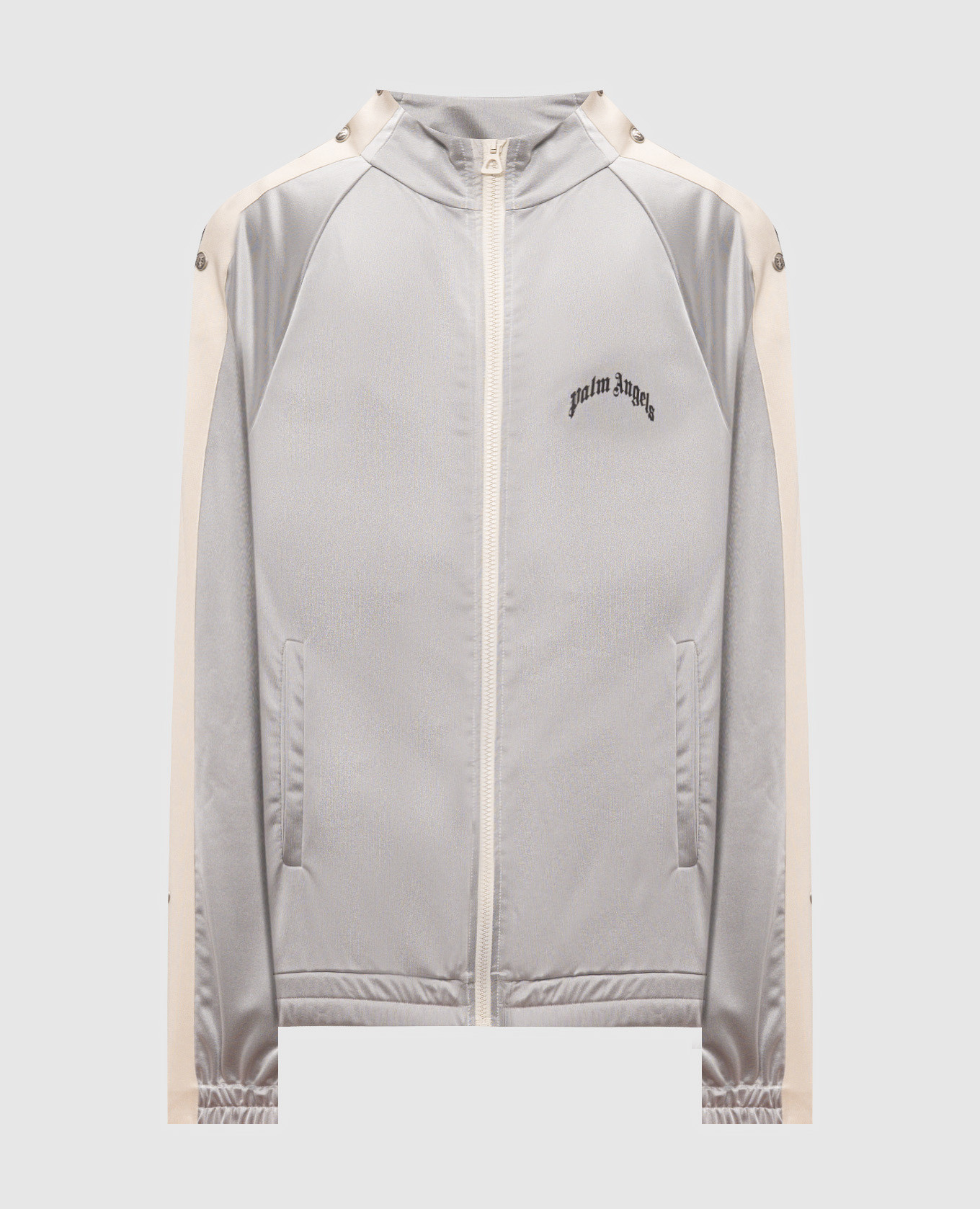 Grey sports jacket with logo print