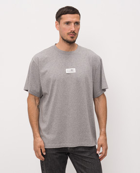 Maison Margiela MM6 Grey melange T-shirt with patch SH0GC0071M20170