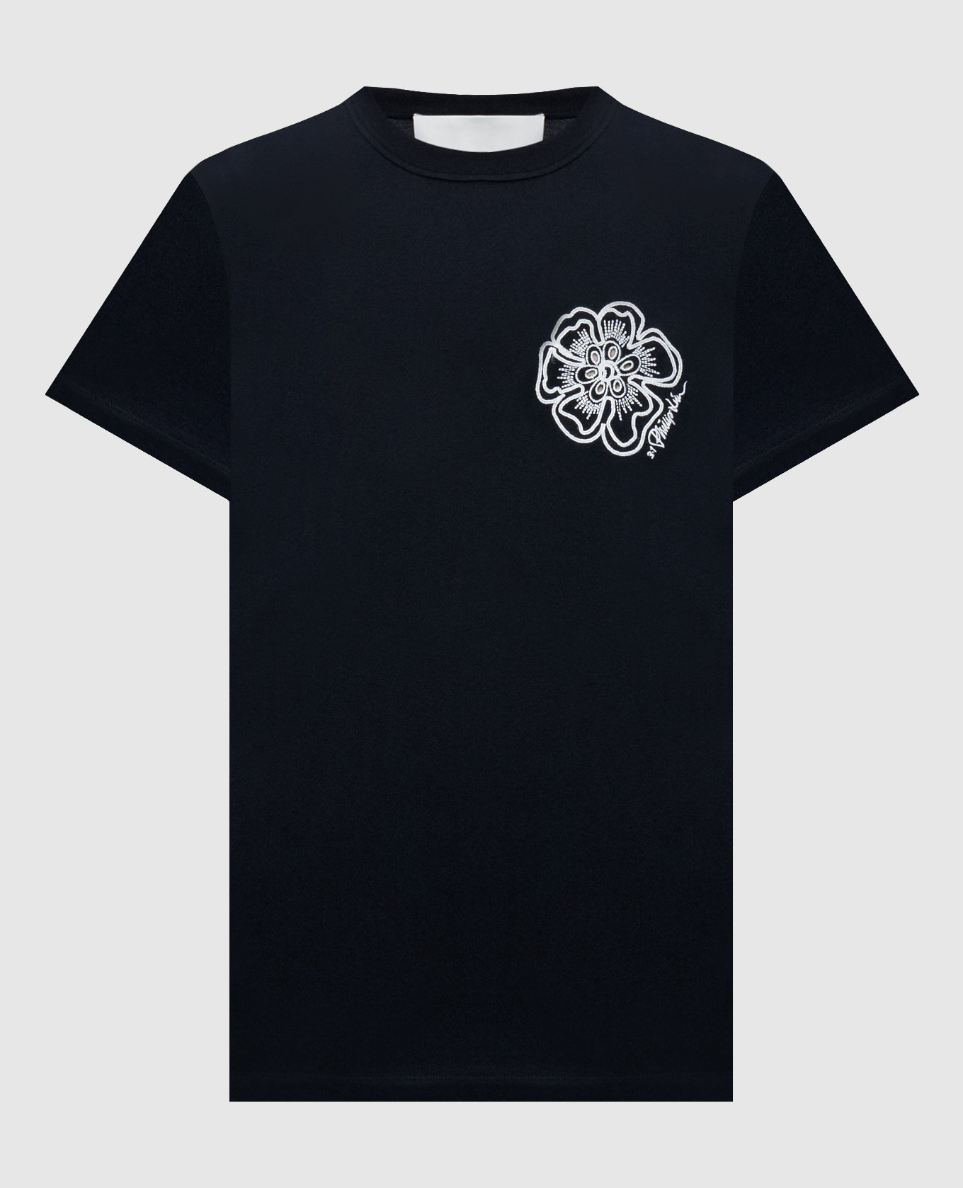Black T-shirt with embroidery