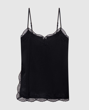 Solotre Black top with lace M1AC0051