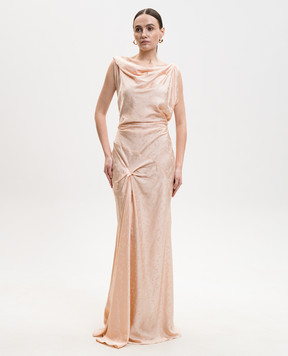 Victoria Beckham Posy pink patterned dress 1226WDR007291B