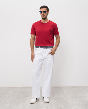 Dolce&Gabbana Red T-shirt with monogram patch G8TQ8ZG7QNN