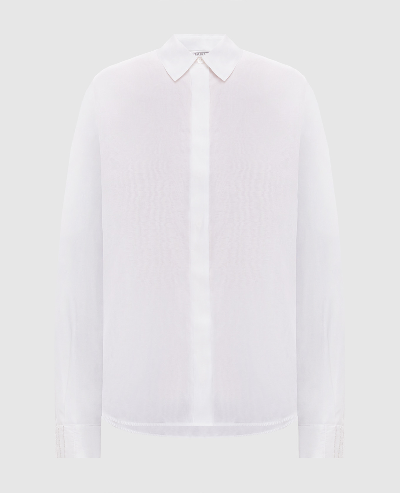 

White silk shirt with chain Peserico