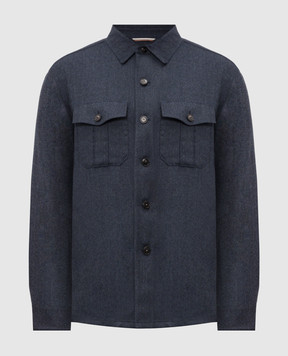 Canali Blue wool shirt AR0347231019